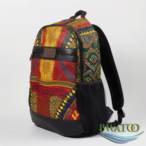 African-Inspired Sports Backpack – Ghanaian Motif Edition