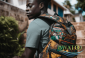 African-Inspired Sports Backpack – Ghanaian Motif Edition