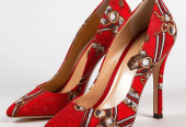 African Women’s Red High-Heels: A Blend of Tradition and Elegance
