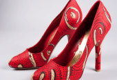 African Women’s Red High-Heels: A Blend of Tradition and Elegance